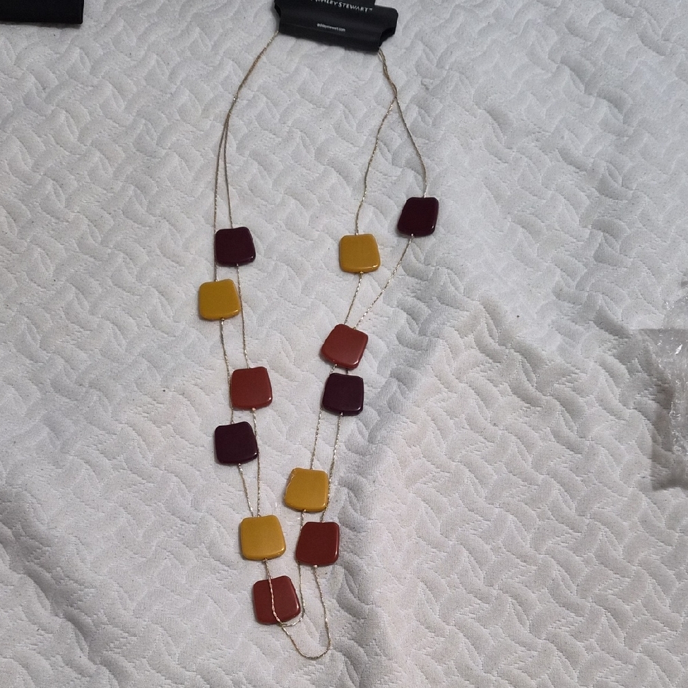 Multicolor Geometric Necklace